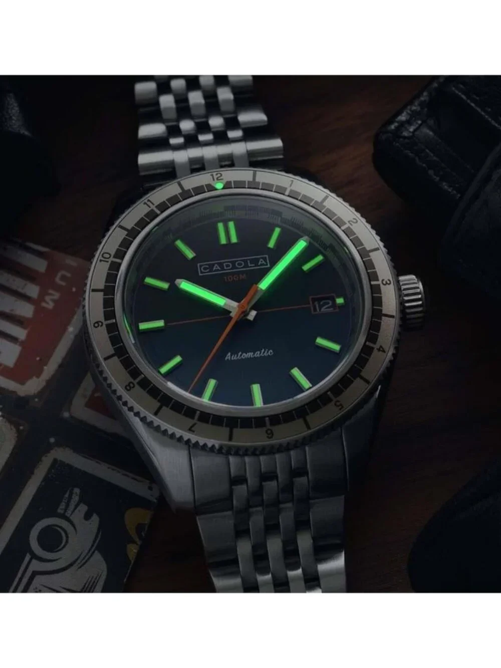 NWT Cadola Ahrens Automatic Green Dial Men's Watch